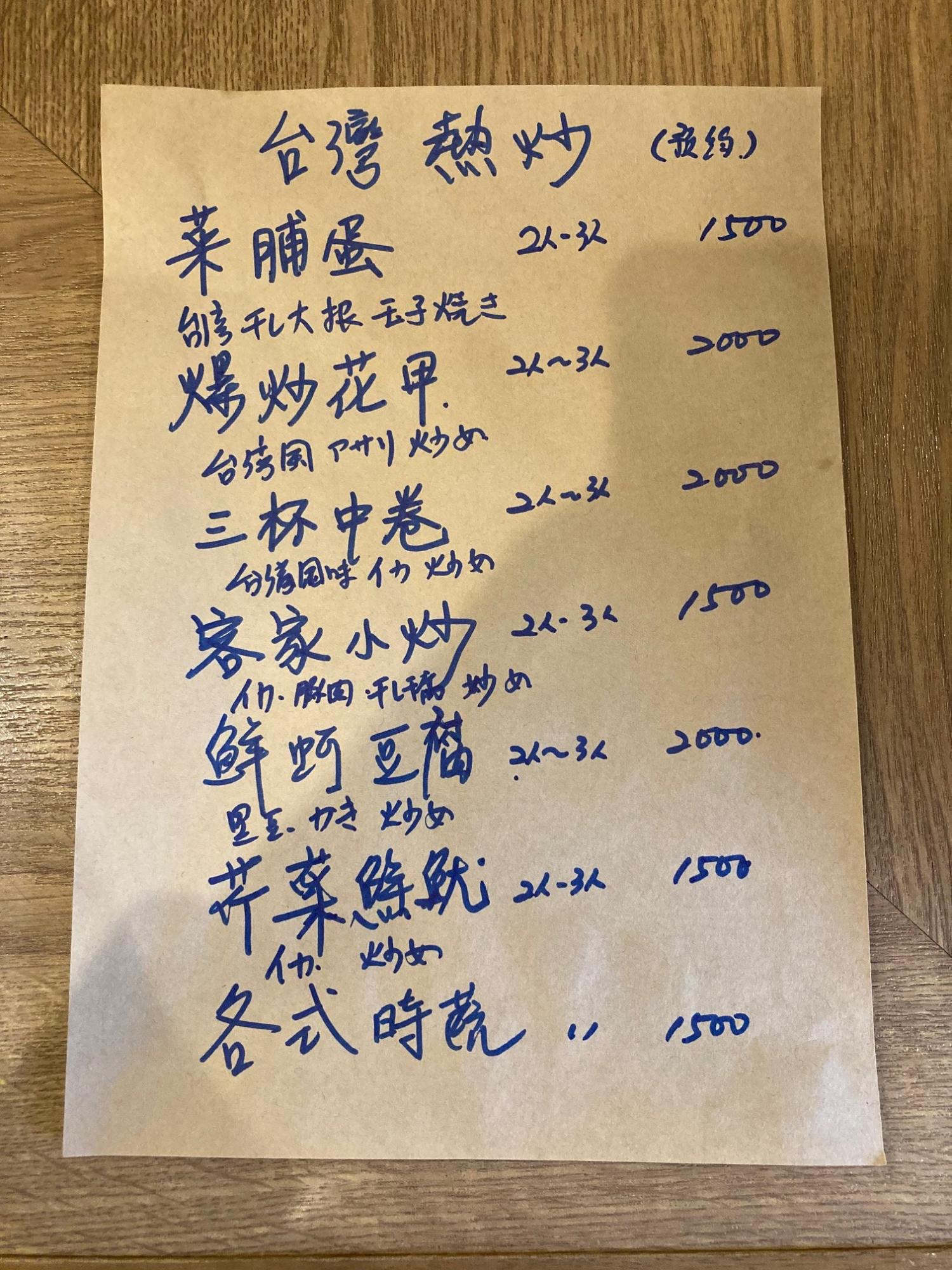 「裏メニュー」