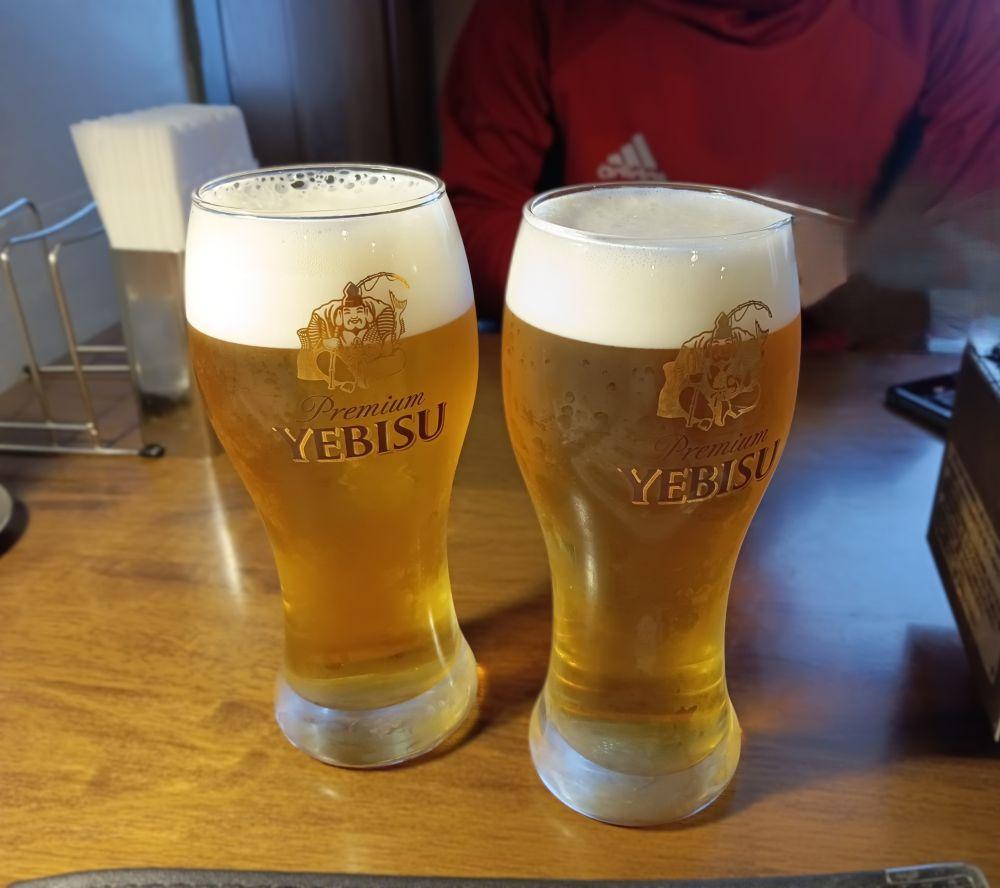 エビスビールで乾杯