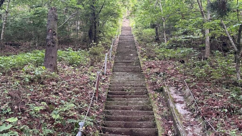 【上田市】心臓バクバク！天まで届く階段　須々貴城と山神社
